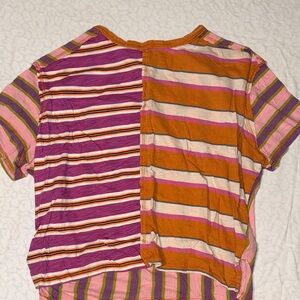 We The Free Multicolor Striped Short Sleeve Tee